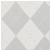 Grau-weißes Argyle-Muster Stoff (Nahaufnahme)