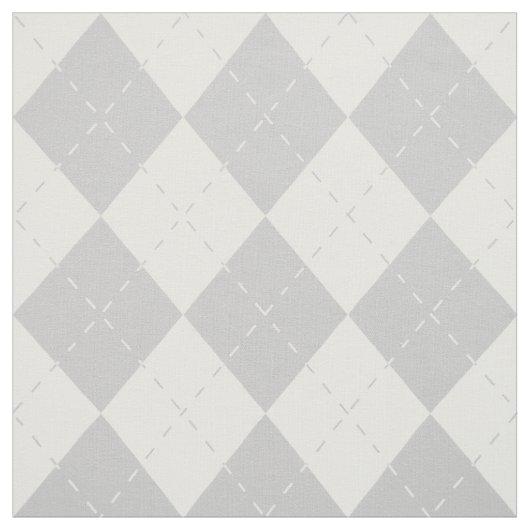 Grau-weißes Argyle-Muster Stoff (Muster)