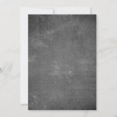 Grau-weißes modernes Monogramm rustikale Hochzeit Einladung (Rückseite)