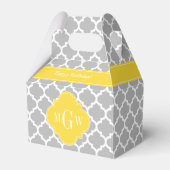 Grau Welch marokkanischer #5 Ananas 3 Anfangsmonog Geschenkschachtel (Vorderseite)