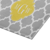 Grau Welch marokkanischer #5 Ananas 3 Anfangsmonog Schneidebrett (Ecke)