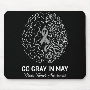 Grau werden im Mai Hirntumor-Bewusstsein Hirnkrebs Mousepad