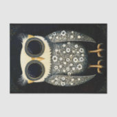 Grau Whimsy Quirky & Funny Owl BU8 Decoupage Seidenpapier (Vorderseite)