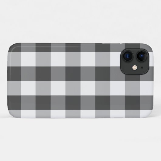 Grau White Buffalo Karo Kariert Case-Mate iPhone Hülle (Rückseite (Horizontal))