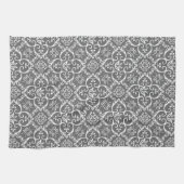 Grau & White Damask Küchentücher (Horizontal)