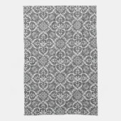 Grau & White Damask Küchentücher (Vertikal)