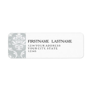 Grau-White-Damask-Muster