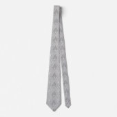Grau & White Diamonds Art Deco Muster Neck Tie Krawatte (Vorderseite)