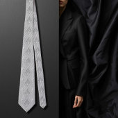 Grau & White Diamonds Art Deco Muster Neck Tie Krawatte