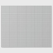 Grau White Kariert Gingham Country Farmhouse Einfa Geschenkpapier (Flach)