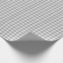 Grau White Kariert Gingham Country Farmhouse Einfa Geschenkpapier