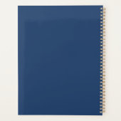 Grau-White Monogram Navy Blue Planer (Rückseite)