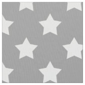 Grau White Stars Muster dekorativ Textil Stoff (Nahaufnahme)