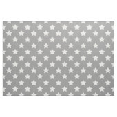 Grau White Stars Muster dekorativ Textil Stoff (Fat Quarter (45,7 x 55,9 cm))