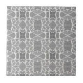 Grau White Stone Tiles Mosaic Muster Fliese (Vorderseite)