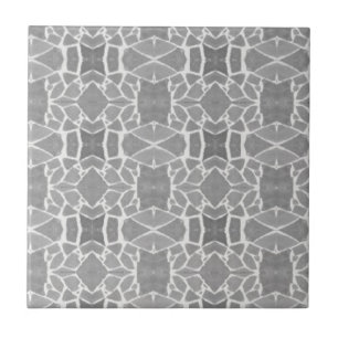 Grau White Stone Tiles Mosaic Muster Fliese