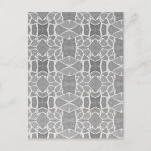 Grau White Stone Tiles Mosaic Muster Postkarte
