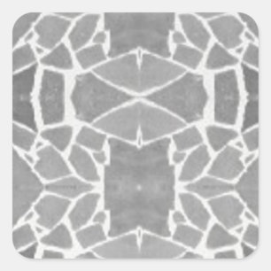 Grau White Stone Tiles Mosaic Muster Quadratischer Aufkleber