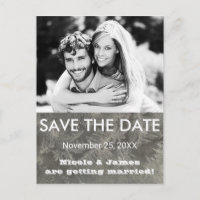 Grau Winter Ice SAVE THE DATE Foto Postkarte