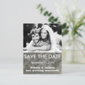 Grau Winter Ice SAVE THE DATE Foto Postkarte (Stehend Vorderseite)