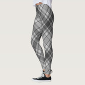Grau Winter kariert Leggings (Links)