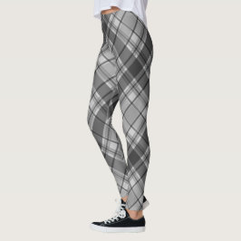 Grau Winter kariert Leggings