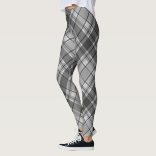 Grau Winter kariert Leggings