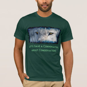 Grau Wolf Eyes Wildlife Conservation T - Shirt