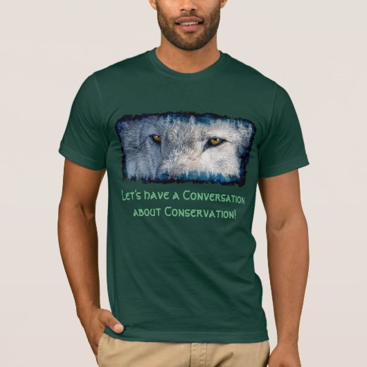 Grau Wolf Eyes Wildlife Conservation T - Shirt (Vorderseite)