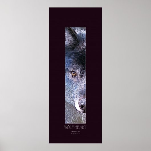 (Grau) WOLF HEART Art Poster (Vorne)