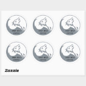 Grau Wolf Kaffee Große Aufkleber (Blatt)