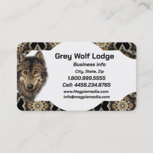 Grau Wolf Lodge Wilhelm Tell Visitenkarte
