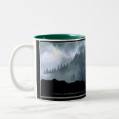 Grau Wolf & Misty Mountain Forest Tasse (Links)