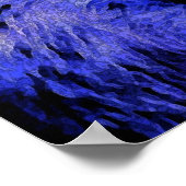 Grau Wolf & Moon Poster Print (Ecke)