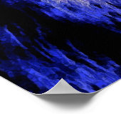 Grau Wolf & Moon Poster Print (Ecke)