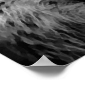 Grau Wolf & Moon Poster Print (Ecke)