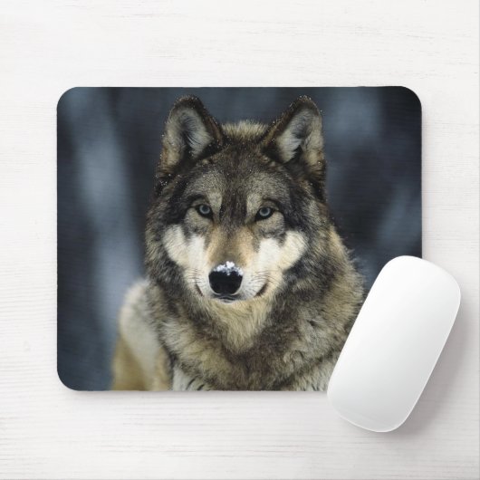Grau-Wolfschnee Mousepad (Mit Mouse)