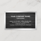 Grau Wood Silver Foil Real Anwesen Foto Realtor Visitenkarte (Rückseite)