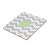 Grau Zickzack mit Monogram Tiles Fliese (Seite)