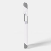 Grau Zickzack mit Monogramm Case-Mate iPhone Hülle (Rückseite / Links)