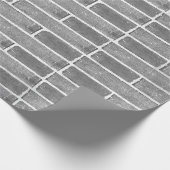 Grau-Ziegelmauer Texturwrapping Papier Geschenkpapier (Ecke)