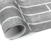 Grau-Ziegelmauer Texturwrapping Papier Geschenkpapier (Rolleneckpunkt)