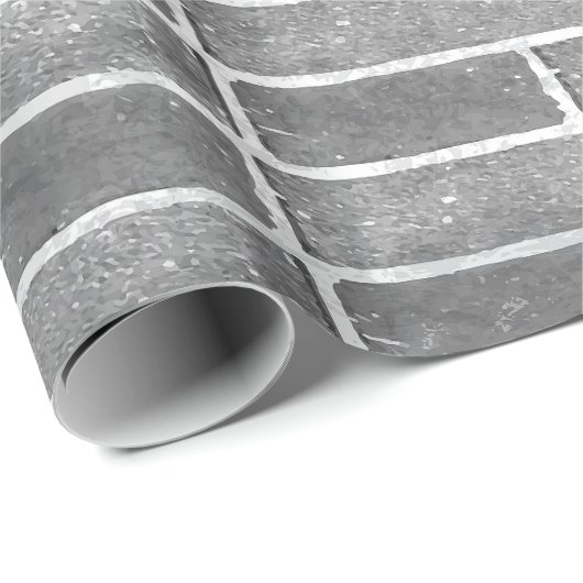 Grau-Ziegelmauer Texturwrapping Papier Geschenkpapier (Rolleneckpunkt)