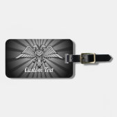 Grauadler mit zwei Heads Gepäckanhänger (Vorderseite horizontal)