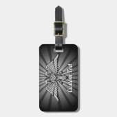 Grauadler mit zwei Heads Gepäckanhänger (Vorderseite vertikal)