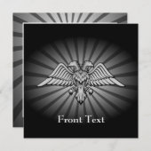 Grauadler mit zwei Köpfen Einladung (Vorne/Hinten)