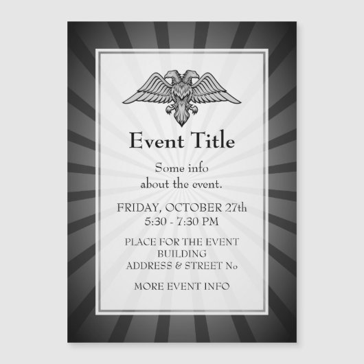 Grauadler mit zwei Köpfen Magnetkarte (Vorderseite)