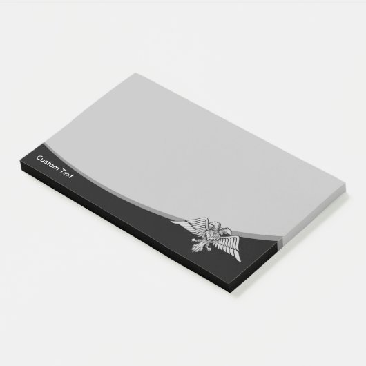 Grauadler mit zwei Köpfen Post-it Klebezettel (angewinkelt)