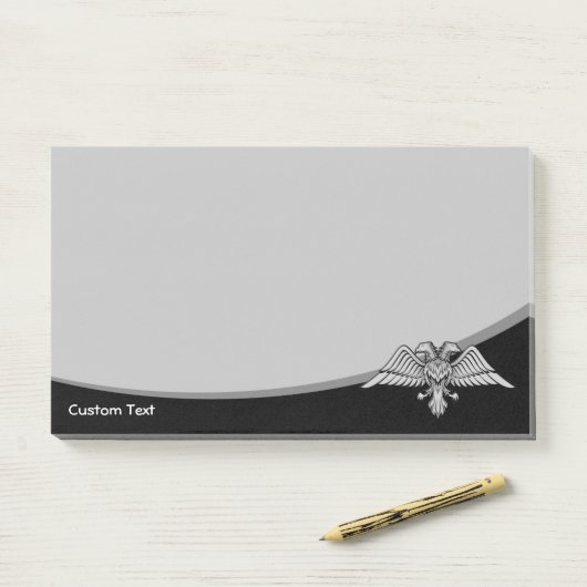 Grauadler mit zwei Köpfen Post-it Klebezettel (Auf Schreibtisch)