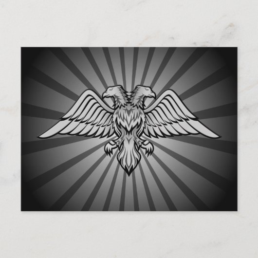 Grauadler mit zwei Köpfen Postkarte (Vorderseite)